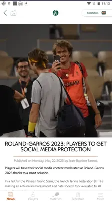 Roland-Garros android App screenshot 1